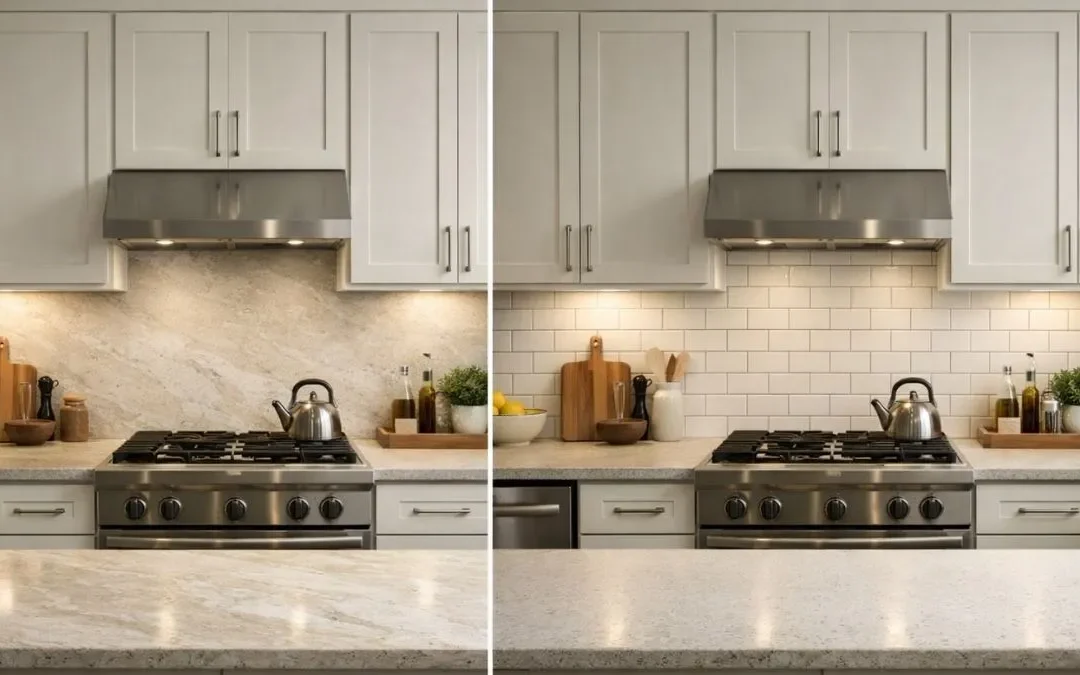 Slab Backsplash vs Tile Backsplash in Chicago Kitchens