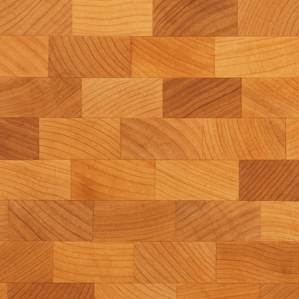 Close-up of butcher block wood grain pattern